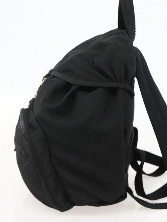 PRADA Backpack Nylon Black Silver Auth 175381 main image 7